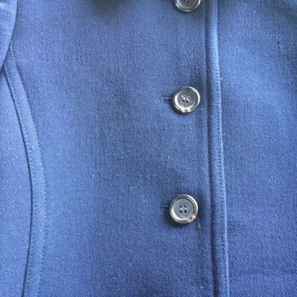 J.crew double cloth lady day coat navy blue 4 - Picture 5 of 5